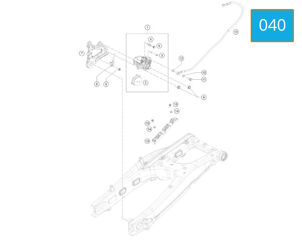 040 - REAR BRAKE CALIPER