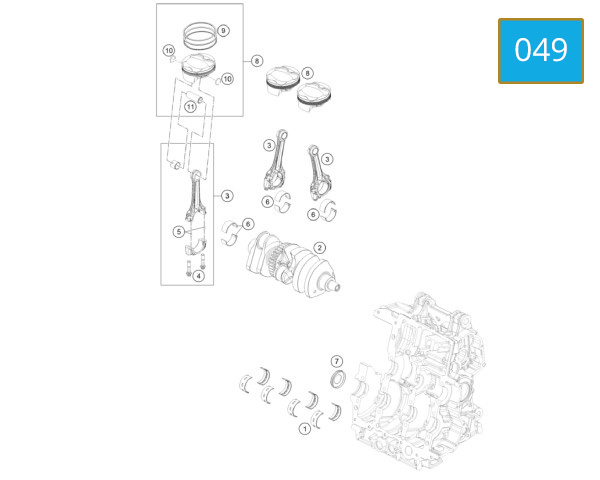 049 - CRANKSHAFT - PISTON