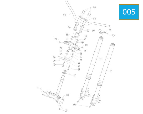 005 - FRONT FORK - HANDLEBAR