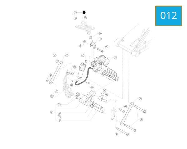 012 - REAR SHOCK ABSORBER