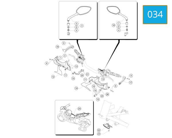 034 - WIRING HARNESS - FRONT FLASHER LIGHTS