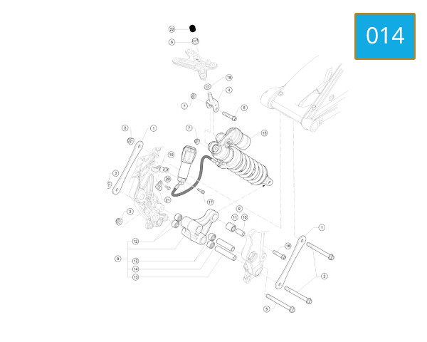 014 - REAR SHOCK ABSORBER