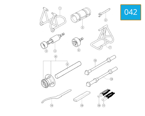 042 - WORKSHOP SERVICE TOOLS, FRAME 1