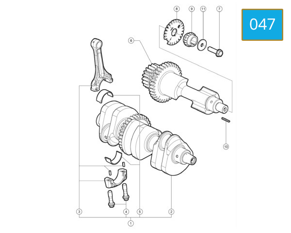 047 - CRANKSHAFT - PISTON