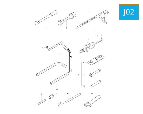J02 - WORKSHOP SERVICE TOOLS - FRAME 2