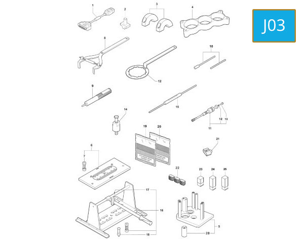 J03 - WORKSHOP SERVICE TOOLS - ENGINE