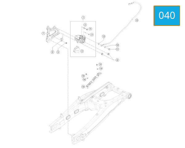 040 - REAR BRAKE CALIPER