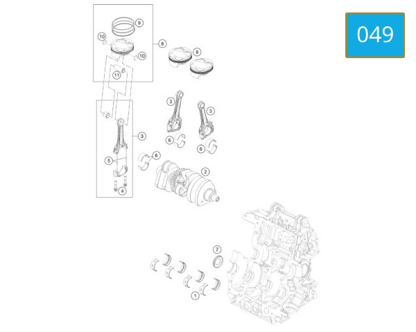 049 - CRANKSHAFT - PISTON