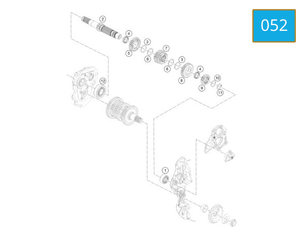 052 - TRANSMISSION I - MAIN SHAFT