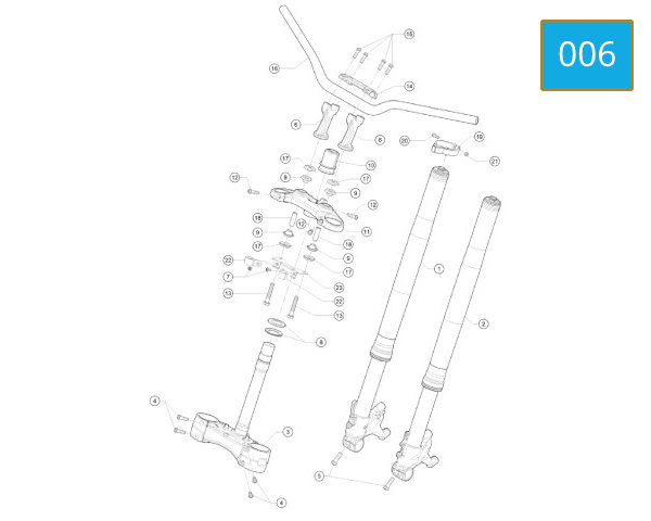 006 - FRONT FORK - HANDLEBAR