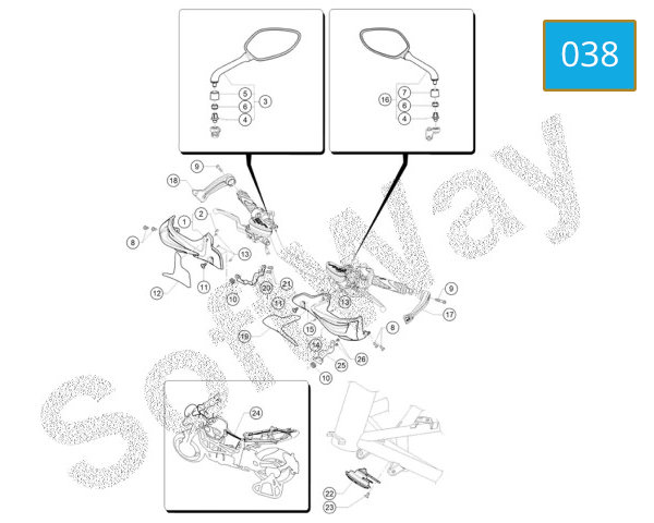038 - WIRING HARNESS - FRONT FLASHER LIGHTS