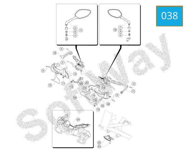 038 - WIRING HARNESS - FRONT FLASHER LIGHTS
