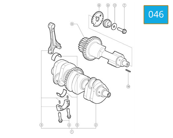 046 - CRANKSHAFT - PISTON