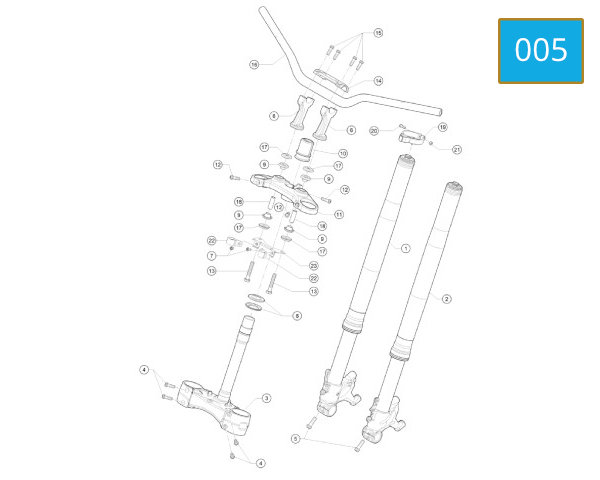005 - FRONT FORK - HANDLEBAR