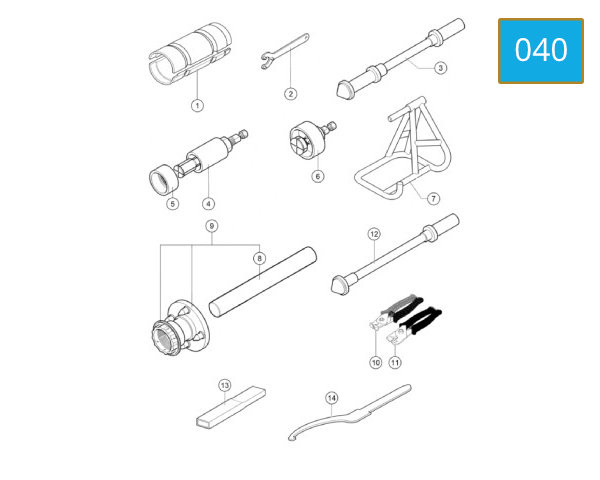 040 - WORKSHOP SERVICE TOOLS - FRAME 1