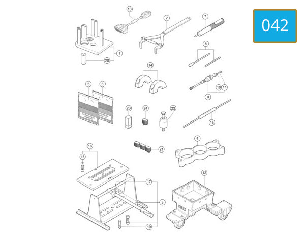 042 - WORKSHOP SERVICE TOOLS - ENGINE