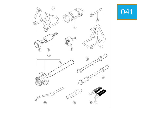 041 - WORKSHOP SERVICE TOOLS, FRAME 1