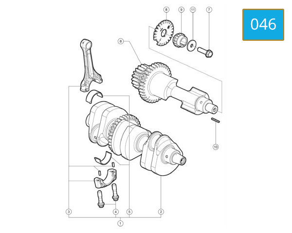 046 - CRANKSHAFT - PISTON