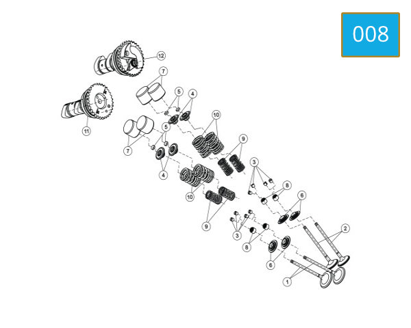 008 - VALVE TRAIN AND CAM SHAFT