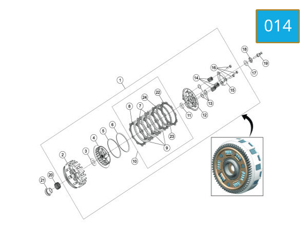 014 - CLUTCH ASSY
