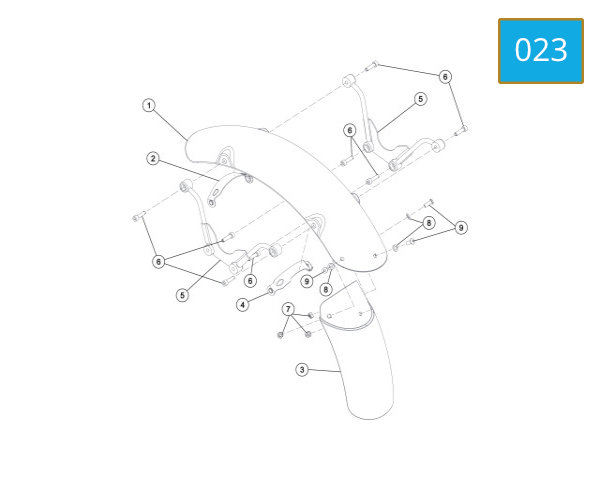023 - FRONT FENDER ASSY