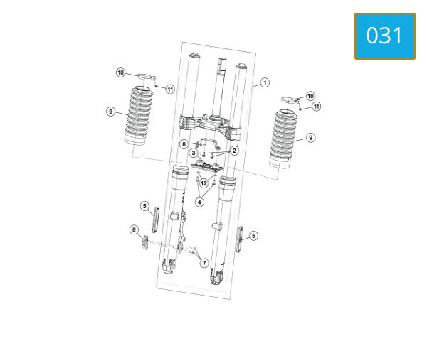 031 - FRONT FORK MOUNTINGS