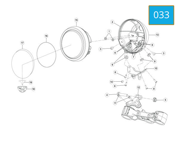 033 - HEADLAMP ASSY