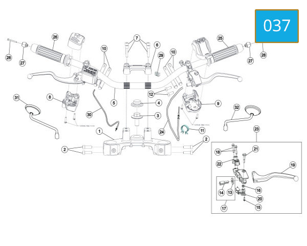 037 - HANDLE BAR ASSY