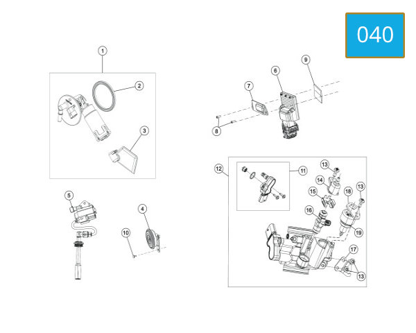 040 - ELECTRONIC FUEL INJECTION EFI ASSY