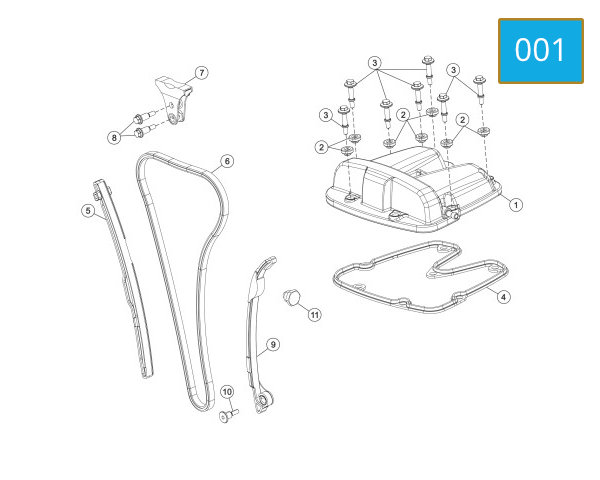 001 - CAMCHAIN TENSIONER - CYLINDER HEAD COVER