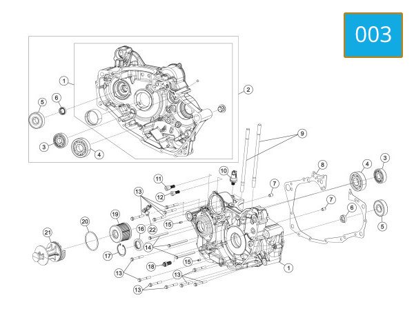 003 - CRANKCASE RIGHT
