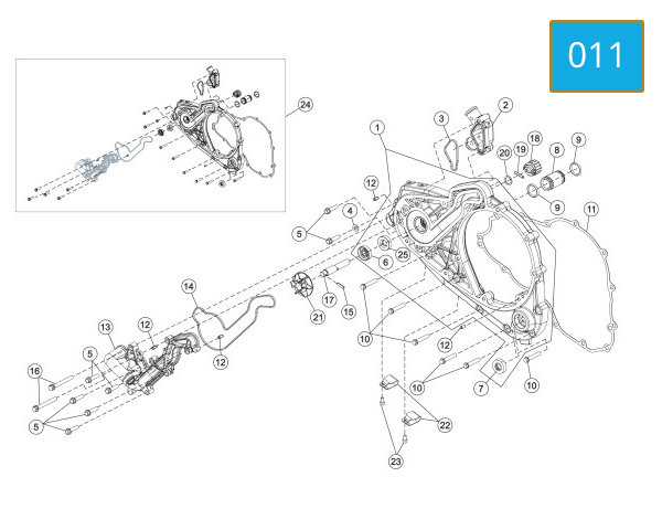 011 - CLUTCH SIDE ADAPTOR PLATE ASSY