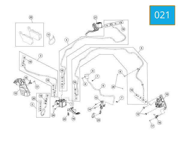 021 - BRAKE SYSTEM ASSY
