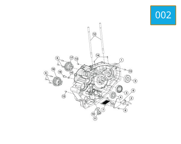 002 - CRANKCASE LEFT