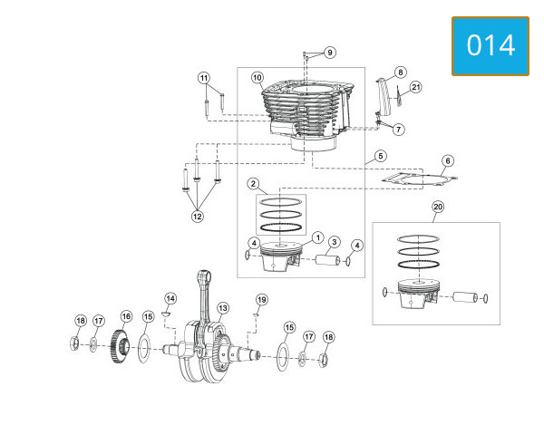 014 - CRANKSHAFT PISTON