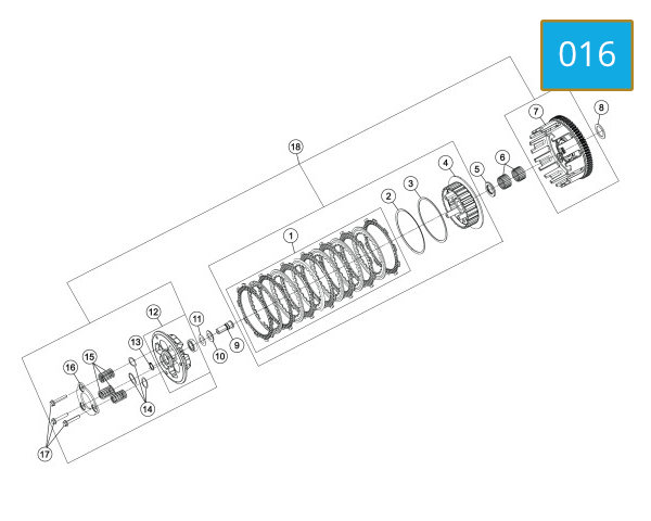 016 - CLUTCH ASSY