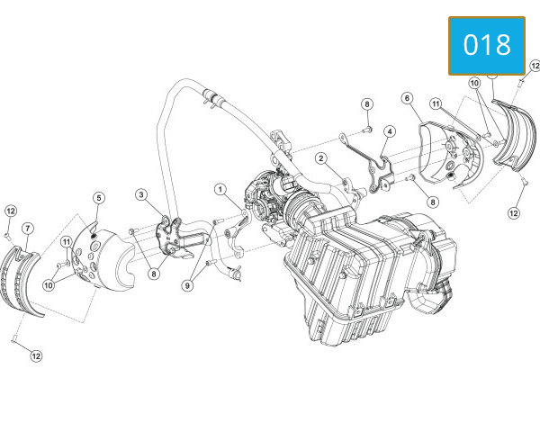 018 - THROTTLE BODY COVER ASSY