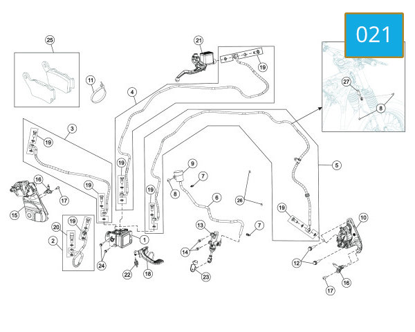 021 - BRAKE SYSTEM ASSY