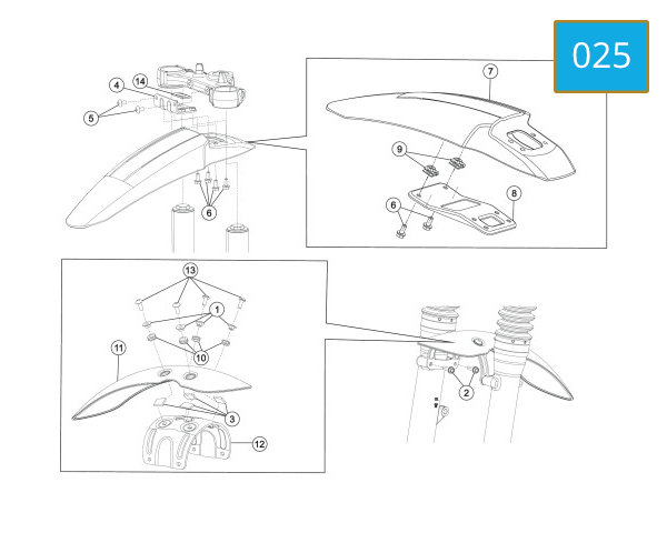 025 - FRONT MUDGUARD ASSY