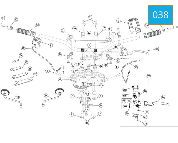 038 - HANDLE BAR ASSY