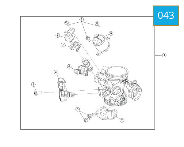 043 - ELECTRONIC FUEL INJECTION EFI ASSY