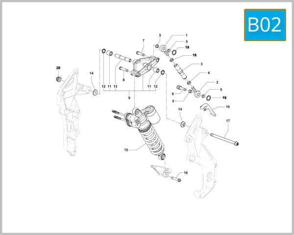 B02 - Rear shock absorber