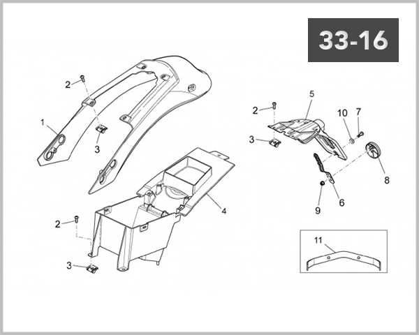 33-16 - COVER REAR FRAME