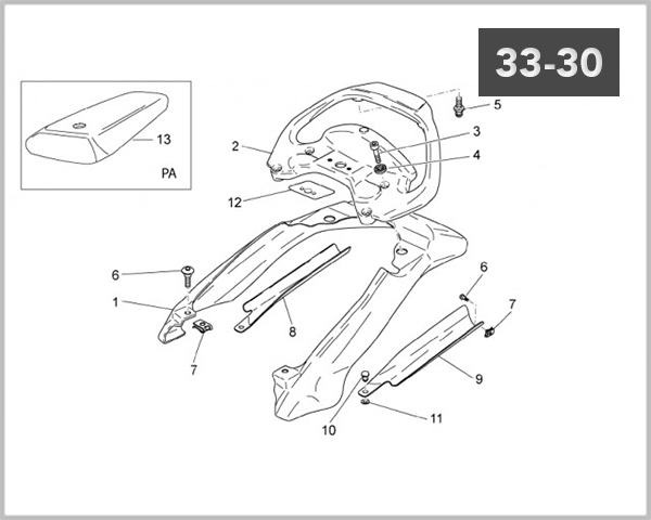 33-30 - REAR FRAME COVER