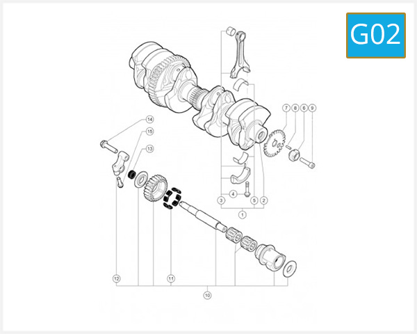 G02 - CRANKSHAFT PISTON