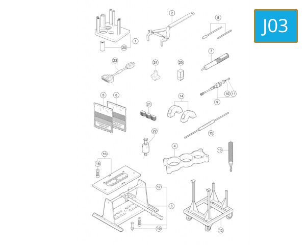 J03 - SERVICE TOOLS, ENGINE