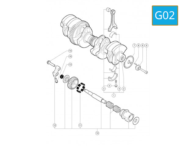 G02 - CRANCKSHAFT, PISTON