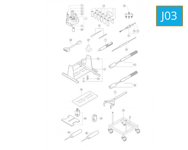 J03 - SERVICE TOOLS, ENGINE