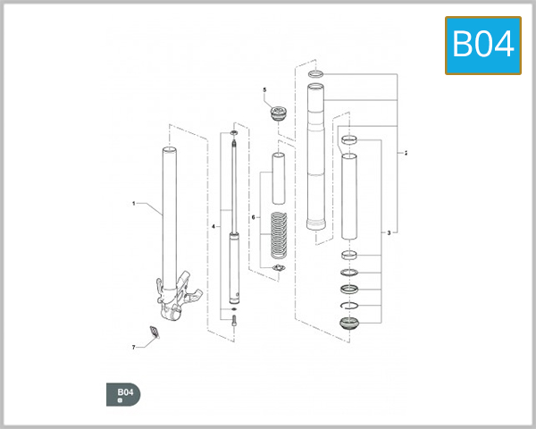 B04 - RIGHT DAMPER FRONT FORK