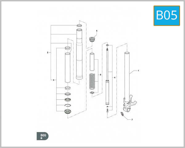 B05 - LEFT DAMPER FRONT FORK